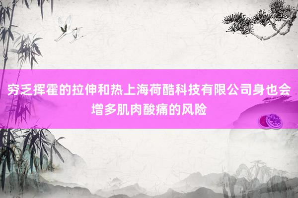 穷乏挥霍的拉伸和热上海荷酷科技有限公司身也会增多肌肉酸痛的风险