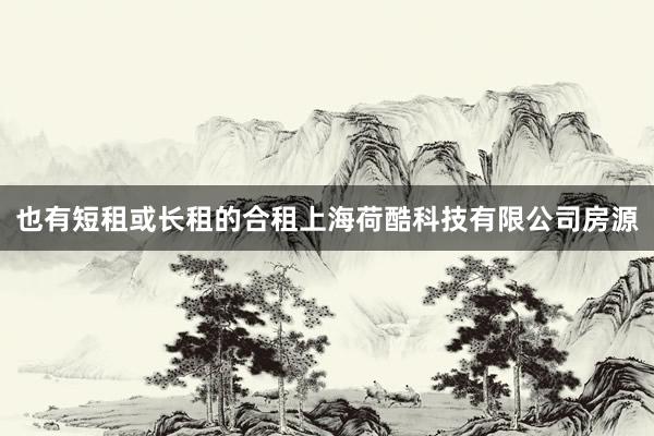 也有短租或长租的合租上海荷酷科技有限公司房源